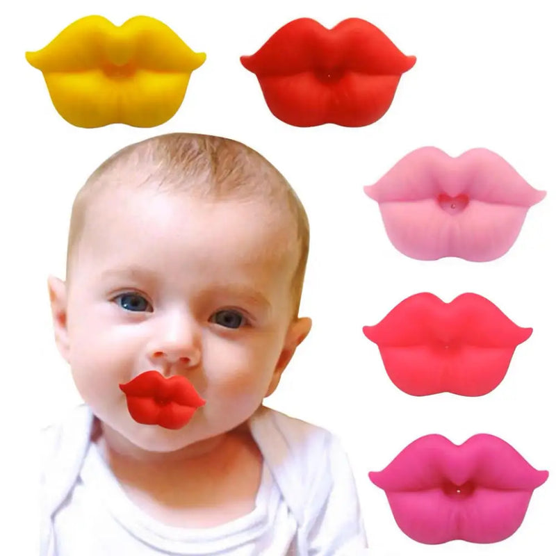 Baby Silicone Pacifier Lips Silicone Pacifier Funny Thick Lip Pacifier Funny Baby Pacifier Comfort Sleeping 0-6-18 Months