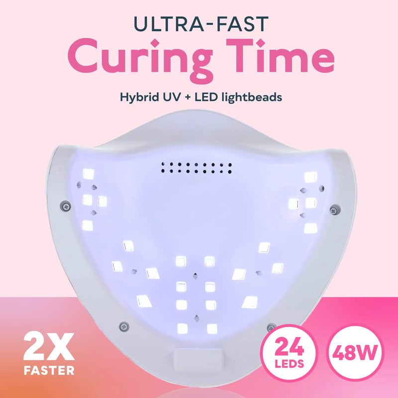 SUNUV SUN5 48W Dual UV LED Nail Lamp Nail Dryer Gel Polish Curing Light with Bottom 30s/60s Timer LCD display