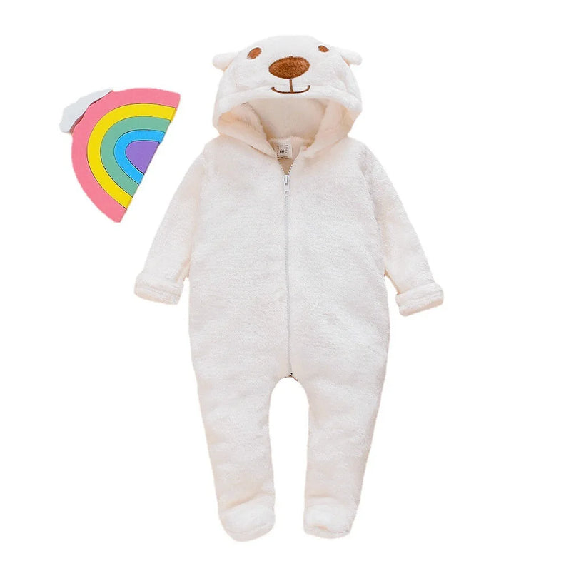 0-12Months Newborn Baby Boy Girl Kids Bear Hooded Romper Jumpsuit Bodysuit Clothes Outfits Long Sleeve Playsuit One Piece Outfit