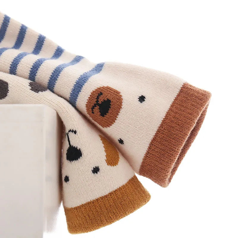 Summer Anti-Slip Baby Socks Cartoon Animal Print Infant Girls Floor Socks 5 Pairs a lot