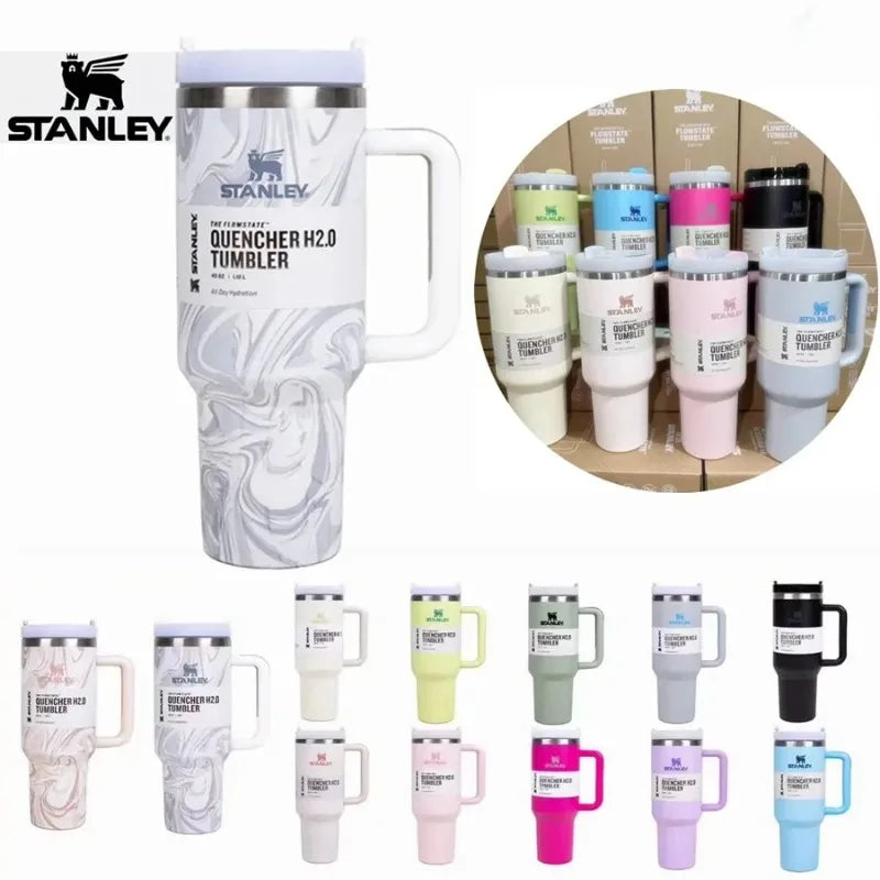 Stanley Quencher H2.0 Soft Matte Series, Stainless Steel Vacuum Insulated Cup with Lid and Straw, Suitable Ice and Cold Drinks