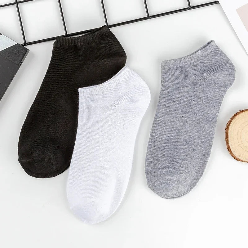 Fashion Men Boat Socks Summer Spring Breathable Non-slip Silicone Invisible Cotton Socks Male Ankle Sock Slippers Meia