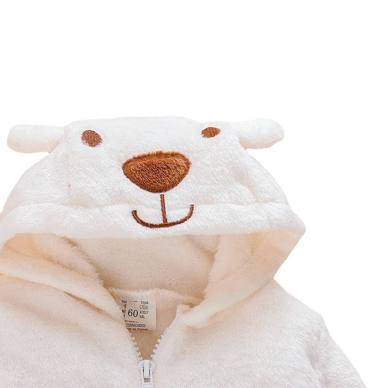 0-12Months Newborn Baby Boy Girl Kids Bear Hooded Romper Jumpsuit Bodysuit Clothes Outfits Long Sleeve Playsuit One Piece Outfit