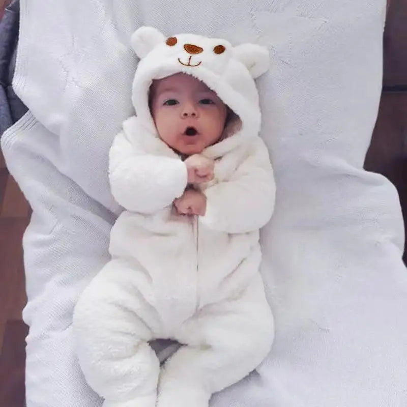 0-12Months Newborn Baby Boy Girl Kids Bear Hooded Romper Jumpsuit Bodysuit Clothes Outfits Long Sleeve Playsuit One Piece Outfit