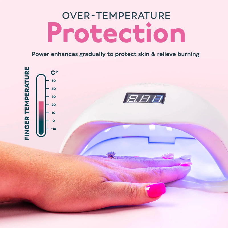 SUNUV SUN5 48W Dual UV LED Nail Lamp Nail Dryer Gel Polish Curing Light with Bottom 30s/60s Timer LCD display