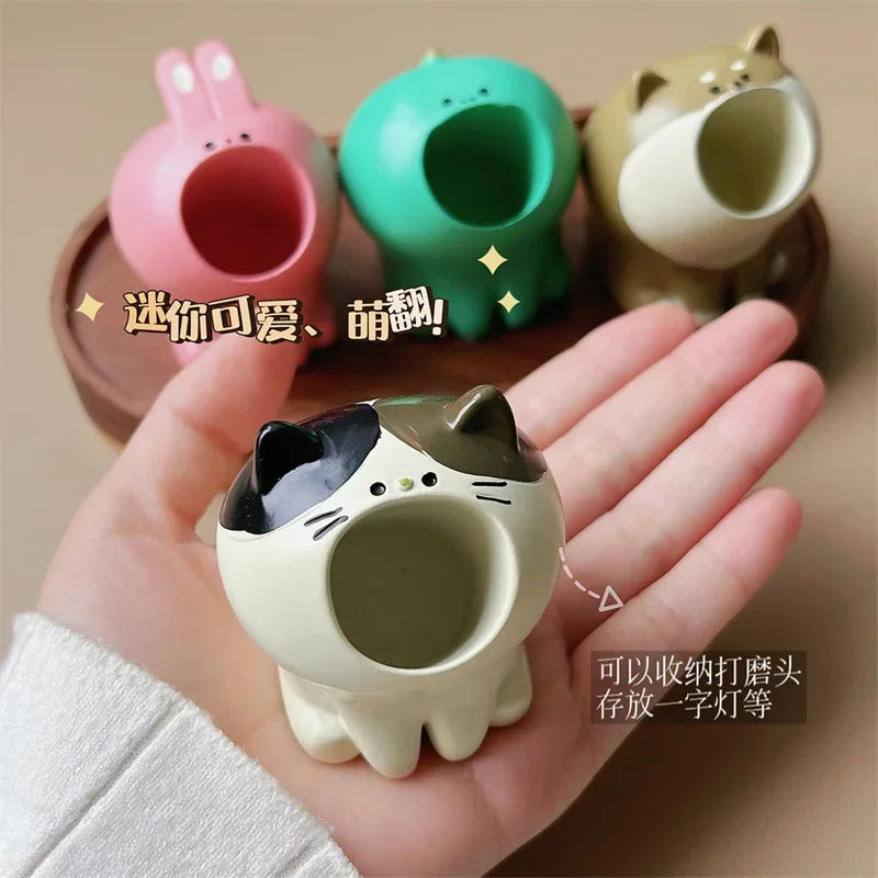 Nail Art Grinding Head Bit Holder Cute Nail Drill Bits Holder Container Display Rack Nail Brushes Holder Nail Bit Storage Tools