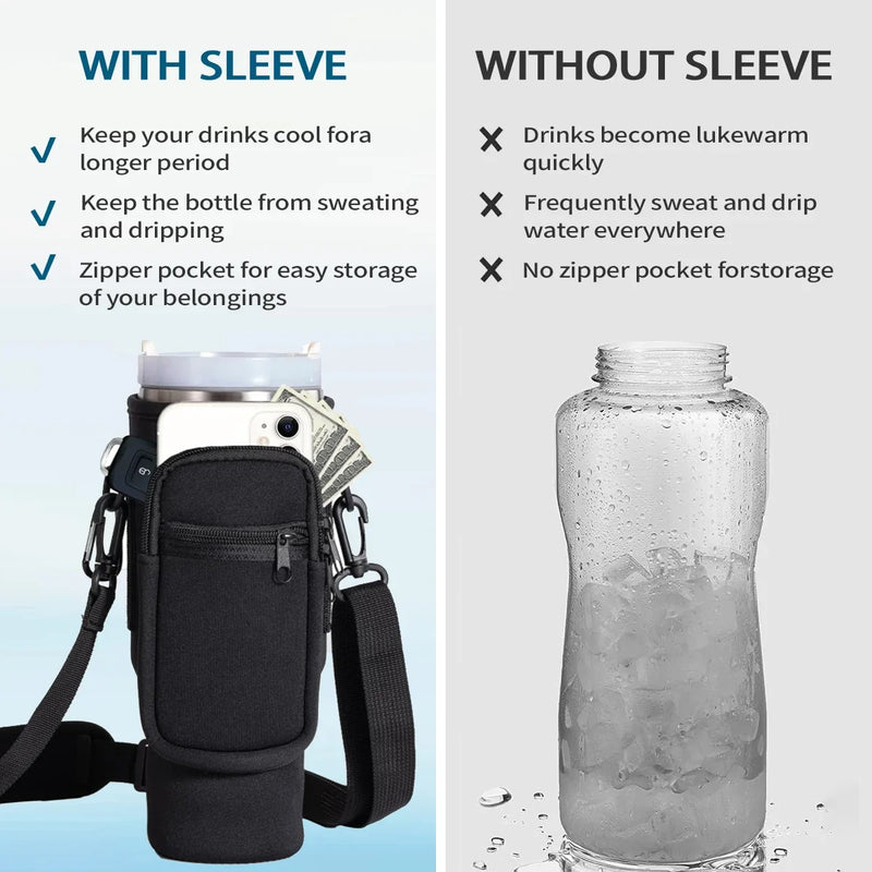 Adjustable Shoulder Strap Water Bottle Carrier Bag Compatible with Stanley 40 Oz  for Perfect for Outdoors Stanley Cup